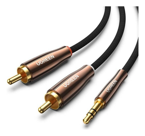 Cable De Audio Recto De 2 Metros Plug Jack 3.5mm A 2 Rca