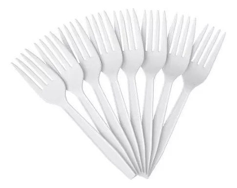 PlasticPro Juego de 50 tenedores de plástico de peso pesado