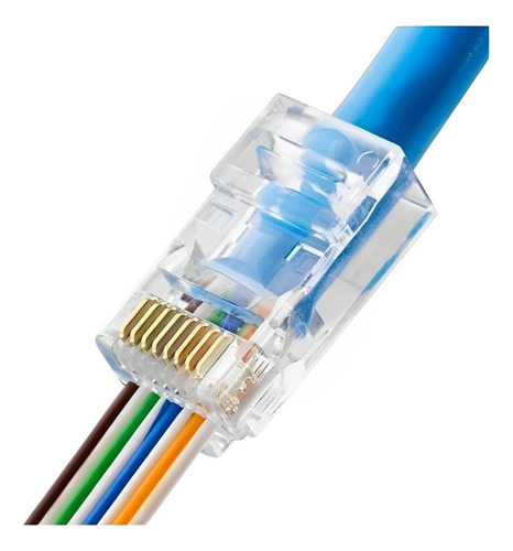 Bolsa 100 Conectores Passthrough Rj45 Cat 6