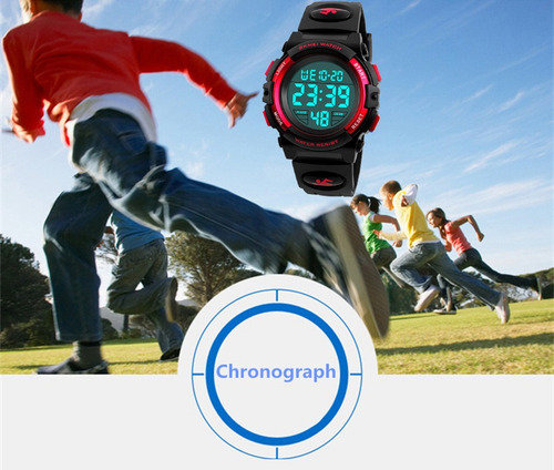 \/ Contra Agua Niño Sports Reloj Dama Deportivo Digital Led