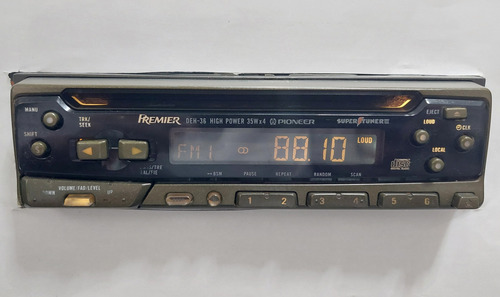 Pioneer Premier Deh-346 Deh-36 Somente A Frente Funcionando (Usado)
