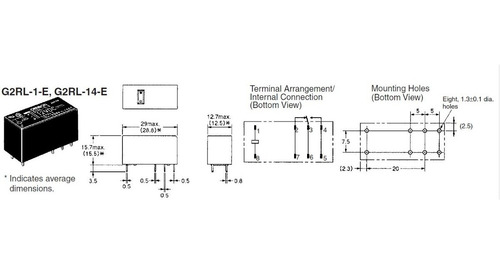 Relé Eletromecânico Pcb Na+nf 24v 16a G2rl-1-e Dc24 Omron