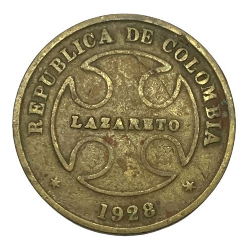 Colombia Lazareto Leprosario 50 Ctvs. Año 1928 - Km# L14