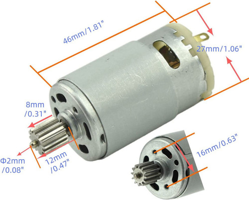 . Chancs Rs390 12v 20000rpm Vehículo Eléctrico 14+ Años