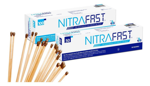 Nitrafast* Aplicadores De Nitrato De Plata Original 50 Pzas