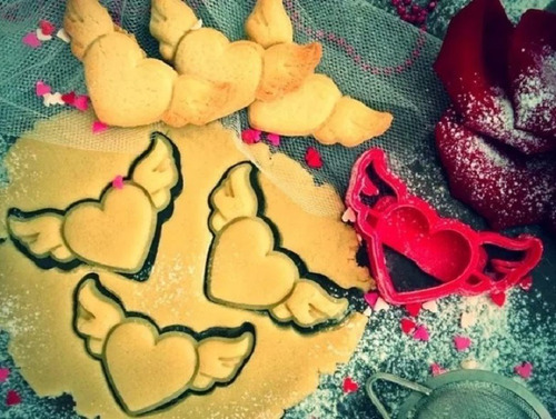 Cortantes Para Galletitas San Valentin Corazon Alas