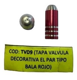 Tapa Válvula Decorativo Rojo Para Moto 2 Unidades