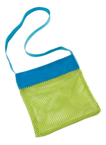 Bolsa De Malla Con Cinta Azul Para La Colección De Juguetes