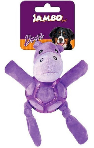 Brinquedo De Cachorro Pelúcia Net Ball Hippo Jambo Pet