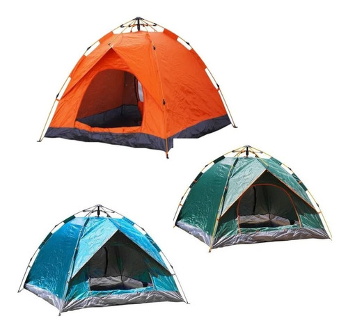 Carpa 3a4 Personas Doble Capa 2x2x1,5 Armado Rapido Playa Uv