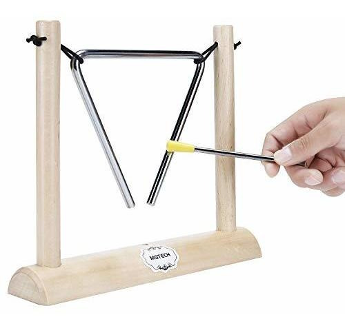 Musical Steel Triangle Percussion Instrument With Striker A
