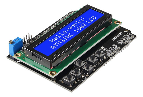 Shield Display Lcd 16x2 Azul Keypad Para Arduino Con Teclado