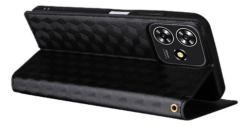 M Funda Para Zte Axon 50 Lite Pu Cuero Cierre Magnético 3d