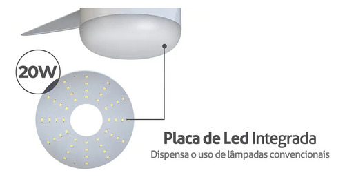 Ventilador De Teto Inverter Fênix Led 3 Pás Silver Com Controle Remoto Ventisol