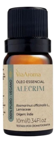 Oleo Essencial Alecrim Via Aroma 10ml 100% Puro