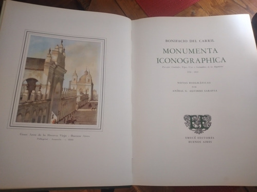 Monumenta Iconográphica. Bonifacio Del Carril. Imp. (400 (Usado)