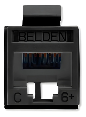 Belden Conector Jack Revconn Cat6+ Negro Rv6mjkubk-s1