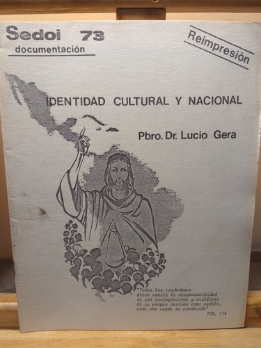 Sedoi 73 1984 Identidad Cultural Y Nacional Pbro Lucio Gera