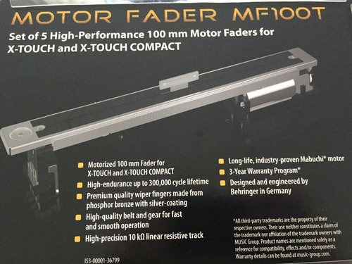 4 Unid Fader Potenciometro Behringer X-touch Touch Mf100t