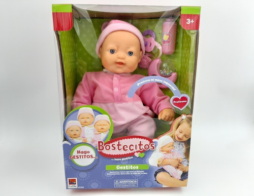 Muñeca Bebe Bostecitos Gestitos Faciales Con Sonido