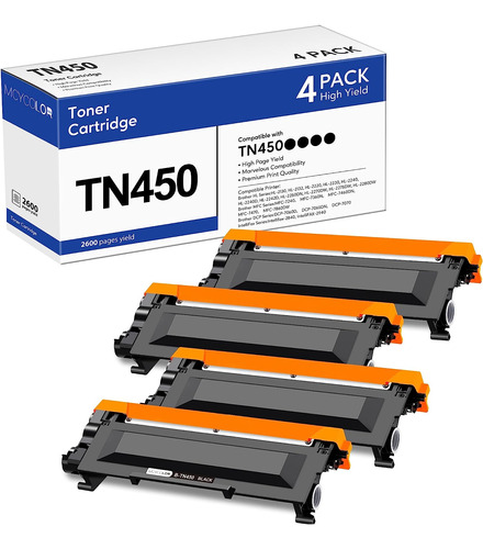 Cartucho De Toner Tn450 De Alto Rendimiento De Repuesto Para