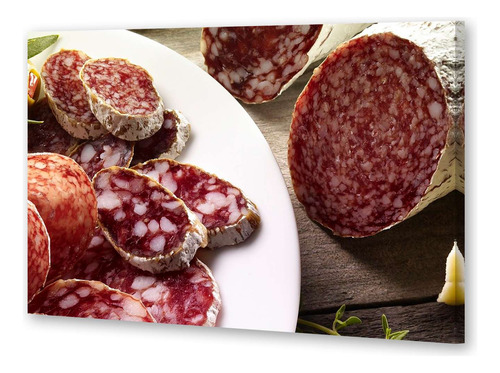 Cuadro 50x75cm Salame Chacinado Fiambre Comida Chorizo P3