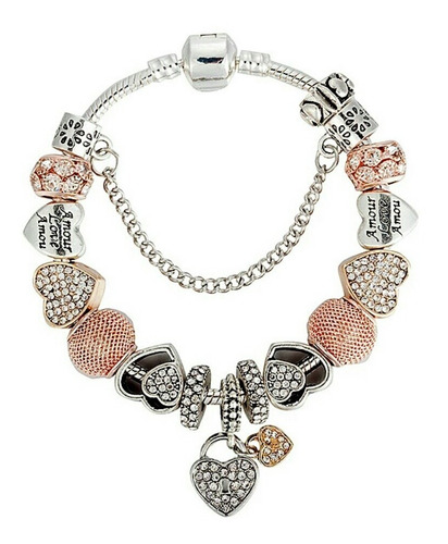 Pulseira Estilo Pandora Vivara Moda Luxuosa E Estilosa.