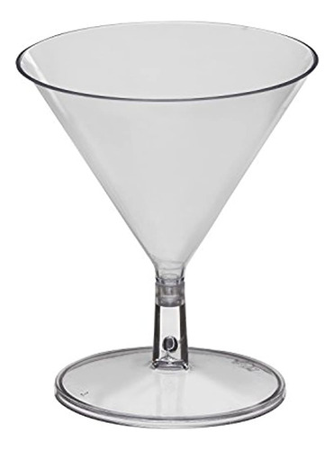 Party Essentials Miniware Hard Plastic 2 Oz Martini Mini Gla