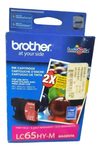 Cartucho De Tinta Brother Original Lc65hy-m Magenta 2013