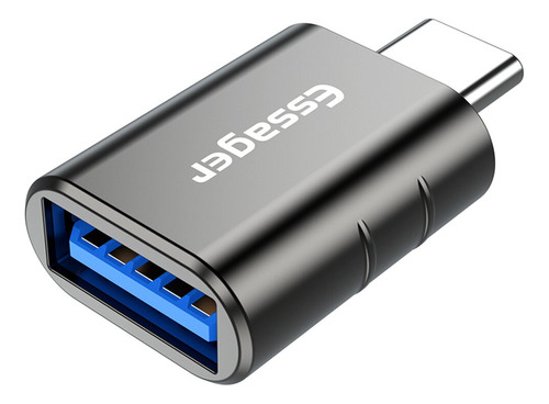 Adaptador Essager Usb Tipo C Macho Para Usb 3.0 Fêmea Otg Cor Cinza-escuro