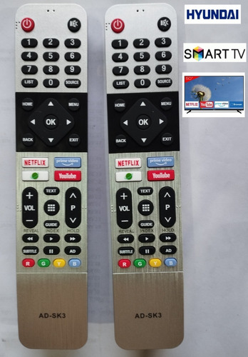 Control Remoto Tv Hyundai Smart Tv Modelo Nwx2021-50