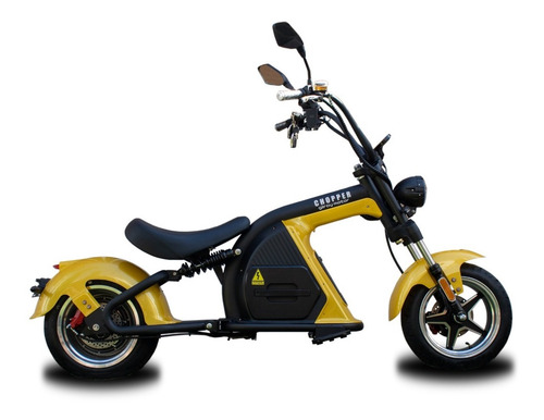 Imagen 11 de 15 de Moto Eléctrica Chopper Gilroy Motor Bateria Litio Amarillo