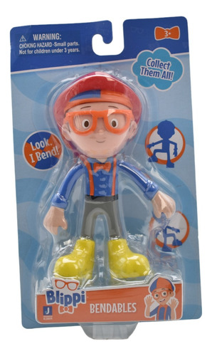 Blippi Bombero Figura Flexible 13cm Jazwares 