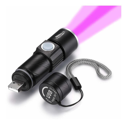 Linternas De Luz Negra Usb Recargable Portátil, 395nm, Linte