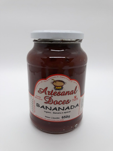 Imagem 1 de 10 de Bananada Cremosa Caseira 650g