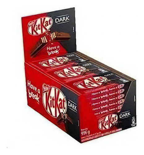 Chocolate Kit Kat Dark Meio Amargo C/24un - Nestlé