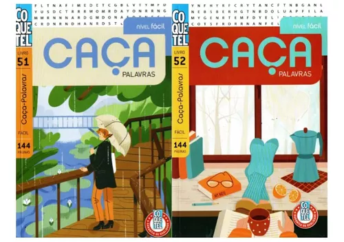 Kit 3 Caça Palavra Coquetel (144 Páginas Cada)