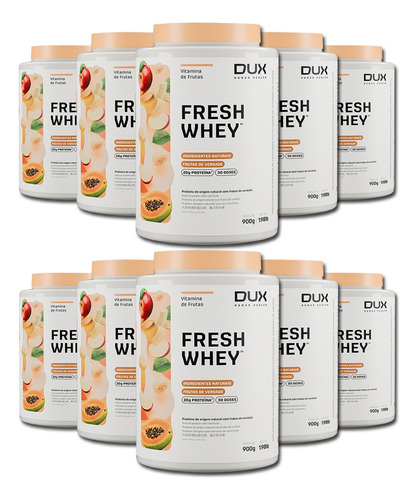 Super Kit 10x Whey Fresh Dux Nutrition Lab 100% Natural