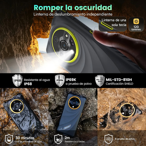 Celular Ulefone Armor X31 Dual Sim Teléfono Resistente Android 14 6.56 6+6gb Ram 128gb Rom Cámara Nocturna Nfc Ir Blaster Smartphone Versión Global