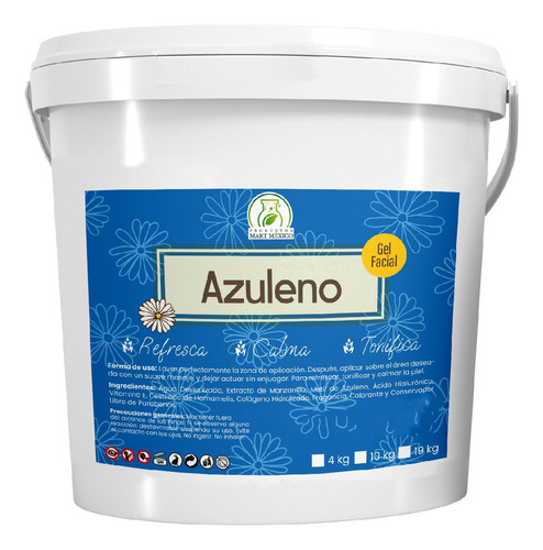 Gel Hidratante Facial De Azuleno Reafirmante 10 Kilos Momento De Aplicación Día/noche Tipo De Piel Todo Tipo De Piel