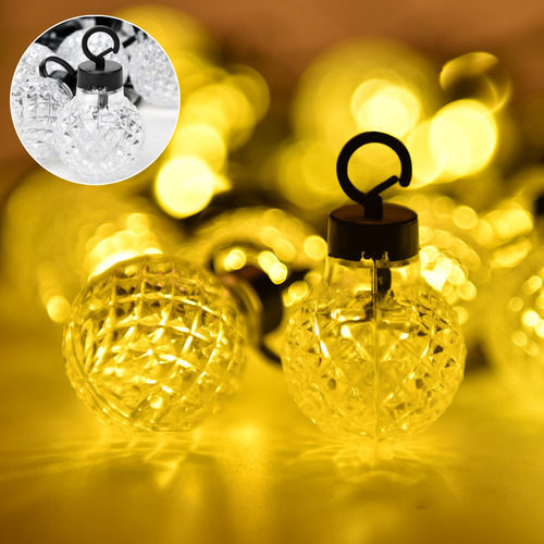 17 Metros 100 Led Guirnalda De Luces 25 G30 Focos 8modo 110v Luces Blanco Frío