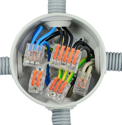 100x Conector Elétrico Emenda Rápida Alavanca Borne 2 Fios