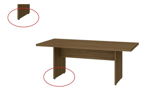 Imagem 2 de 5 de Mesa Escritório Retangular Yaris Preto Calvi 2000x900mm