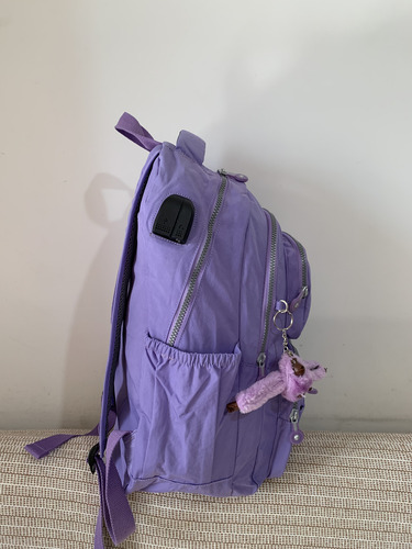 Mochila Inspiração Kiplling De Costas Sem Rodinhas Mochila Lilás