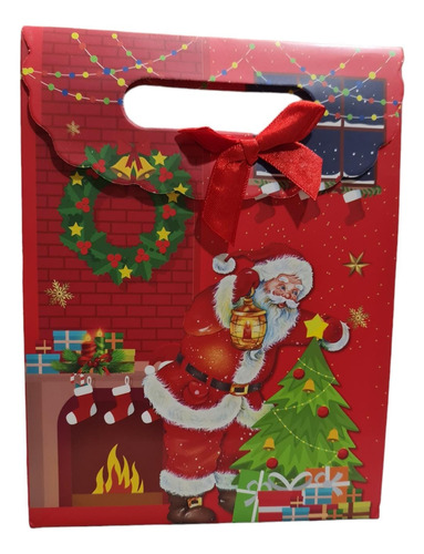 Bolsa De Navidad Para Regalos Pack 12 21x16x5