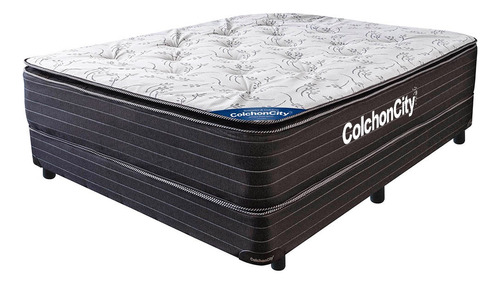 Colchon Y Sommier Resortes Con Pillow 1.60x2.00 De Fabrica