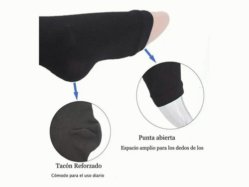 Imagen 5 de 8 de Medias Calcetas D Compresión Alivia Varices Y Circulación