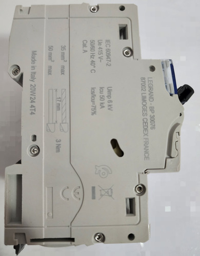 Interruptor Automatico 3p 20a Curva C 50ka 410162 Legrand