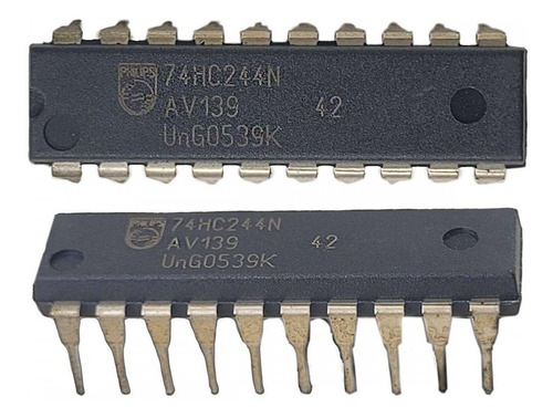 Kit 5 Unidades Ci 74hc244n Octal Buffer Line Dip20