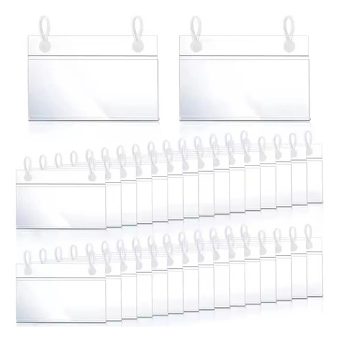 60 Etiquetas De Pvc Transparente Para Estantes